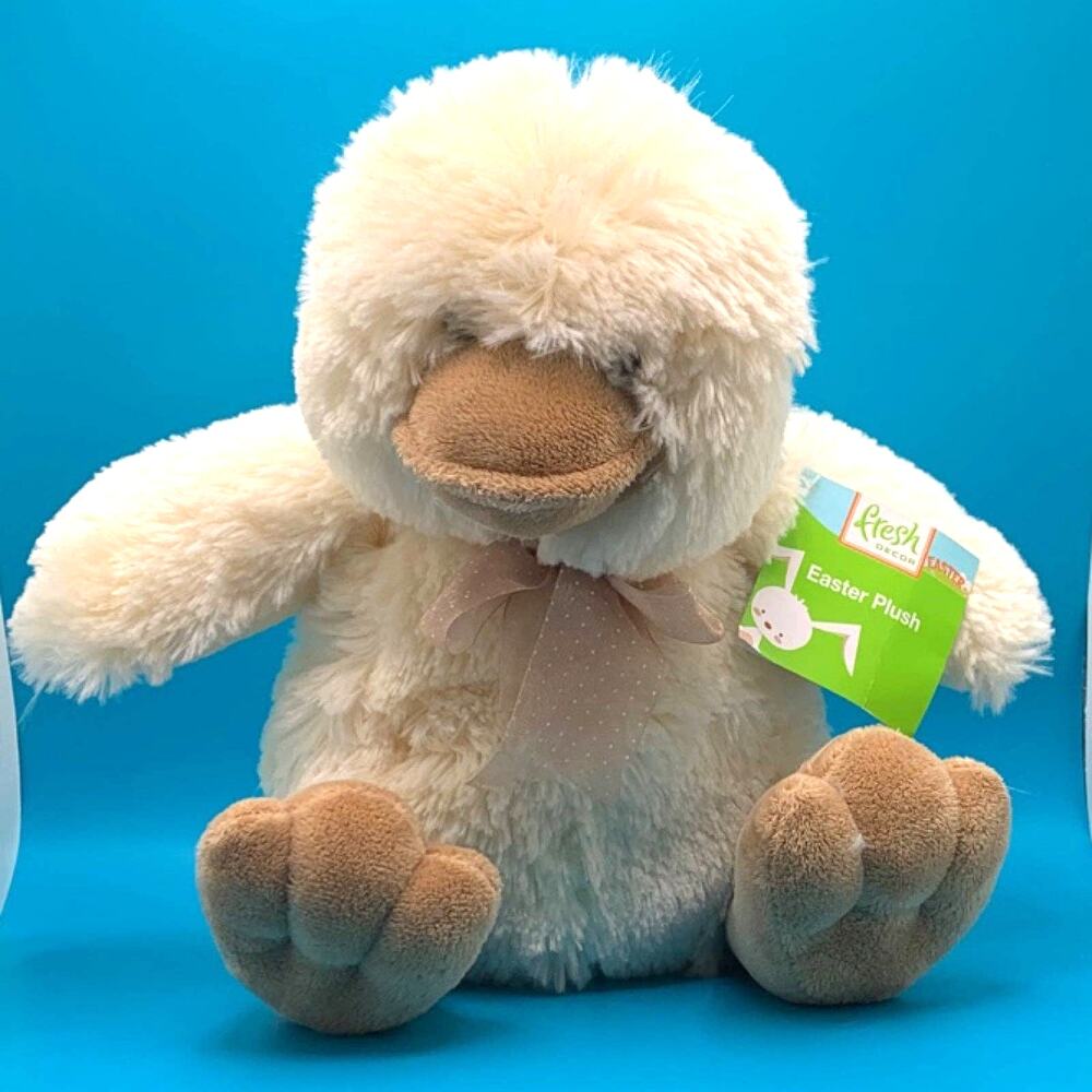 Dan Dee Collectors Choice plush beige yellow duck 17"w easter plush spring w tag